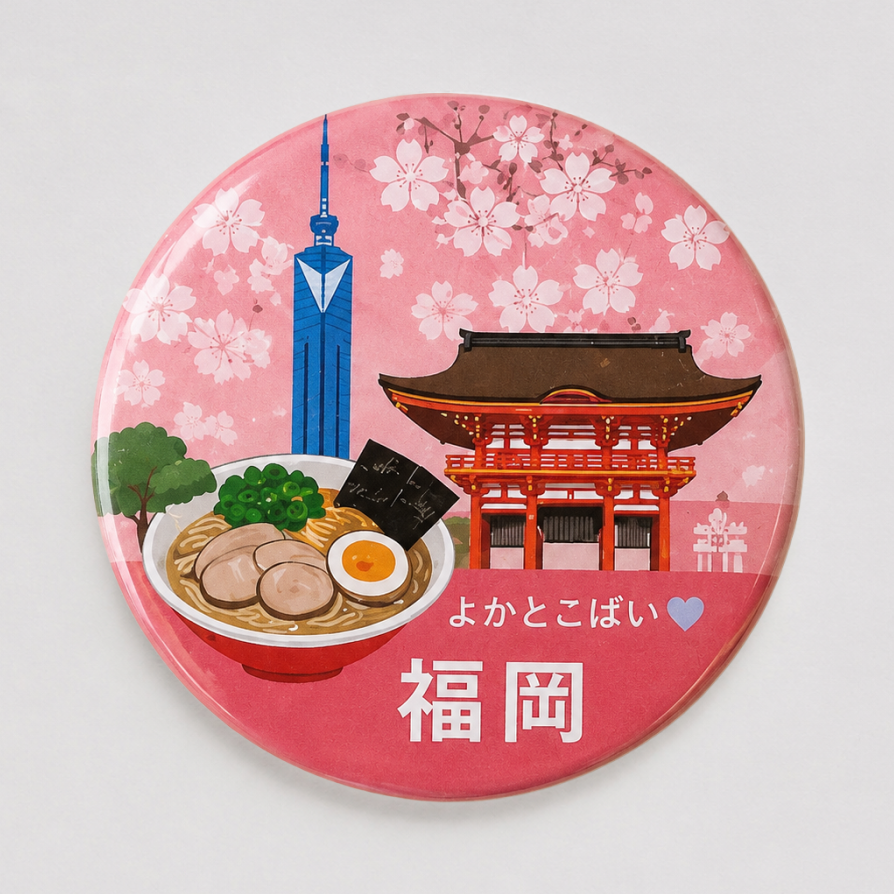 缶バッジ【福岡】（58mm）